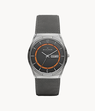 Melbye Steel Mesh Gents Watch - Charcoal - SKW6007