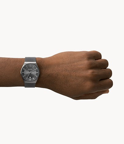 Grenen Three-Hand Gents Watch - Charcoal - SKW6815