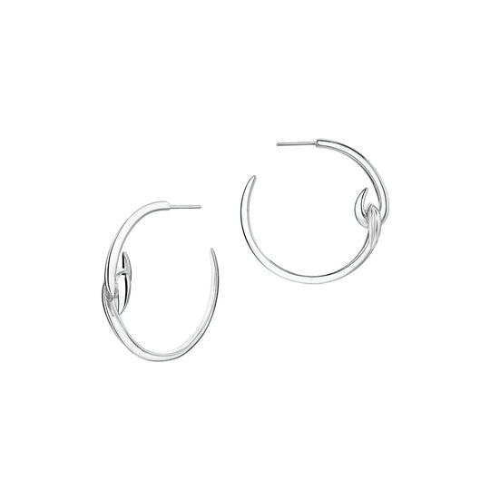 Hook Hoop Earrings - Silver - HT021.SSNAEOS