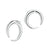 Talon Large Hoop Earrings - Silver - QU041.SSNAEOS