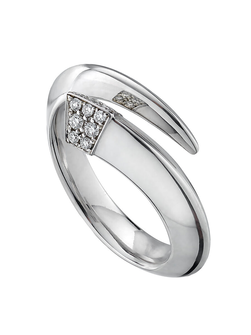 Sabre Diamond Ring - Silver - SA026.SSWHRZL