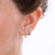 Opal Huggie Hoop Earrings - Silver - SPESS108-WHITE