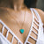 Turquoise Heart Necklace - Gold - SPG-312-226
