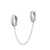 Chain Linked Huggie Earring - Silver - SPS-268