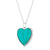 Turquoise Heart Necklace - Silver - SPS-312-226