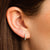 Sparkling Trinity Set of 3 Earrings - Gold - SPG-218-48-142
