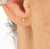Sparkling Trinity Set of 3 Earrings - Gold - SPG-218-48-142
