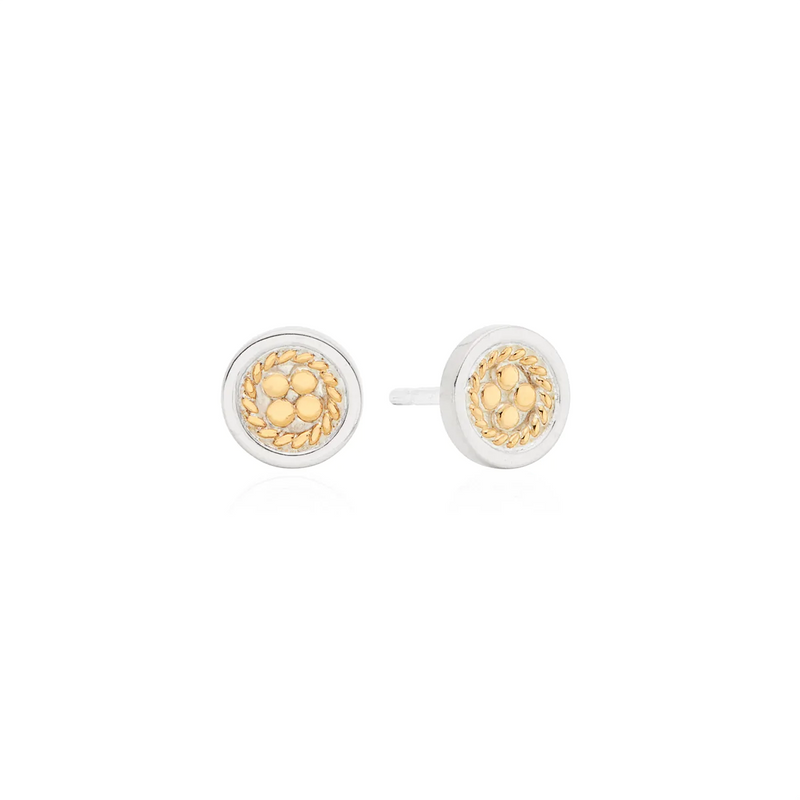 Classic Circle Stud Earrings - ER10298-TWT