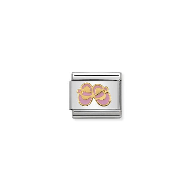 Composable Gold Pink Baby Shoes Link - 030242/37