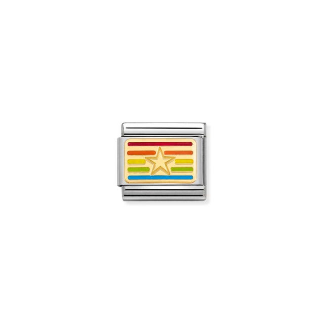 Composable Rainbow Flag Star Link - Gold - 030263/23