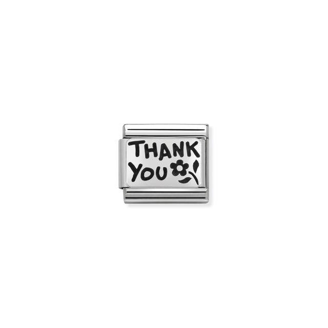 Classic 'Thank You' Link - Silver - 330102/42