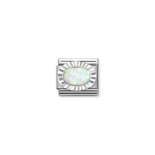 Composable White Opal Link - Silver - 330507/07
