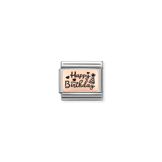 Composable Happy Birthday Link - Rose Gold - 430111/11