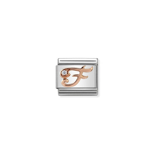 Classic Letter F Link - Rose Gold - 430310/06
