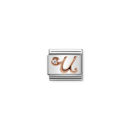 Composable Rose Gold Letter U Link - 430310/21