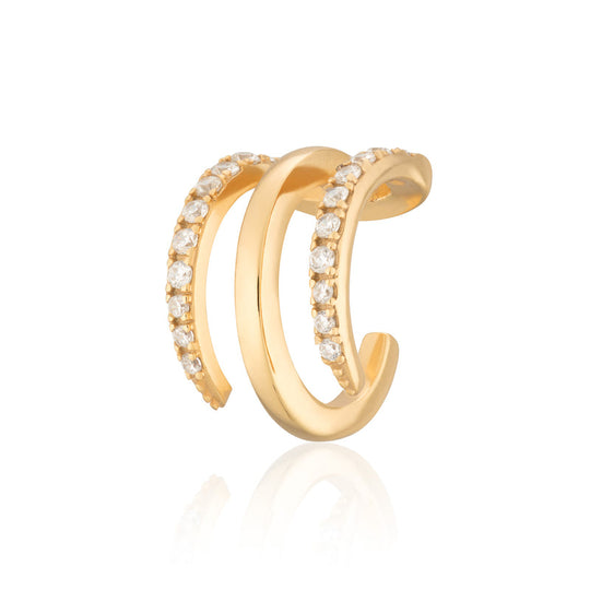 Triple Claw Single Earcuff - Gold - SPG-70