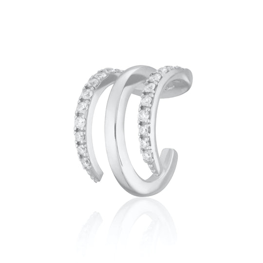 Triple Claw Single Earcuff - Silver - SPS-70
