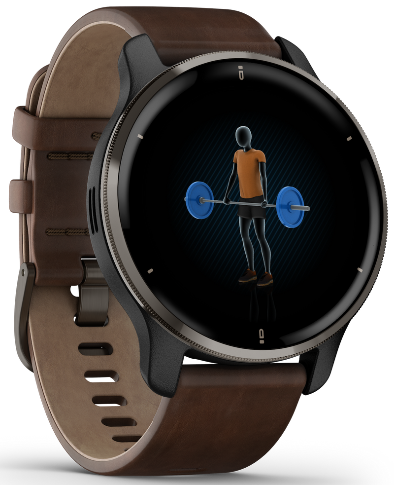 Venu 2 Plus Smart Watch, 43mm - Brown/Slate - 010-02496-15