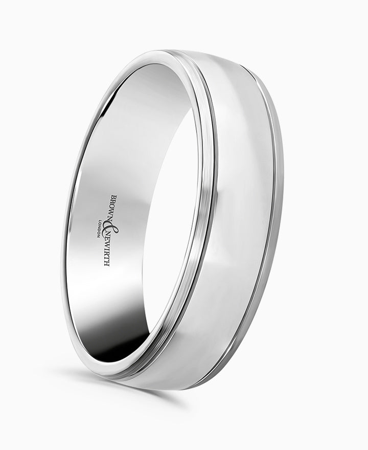 Solar Palladium Gents Wedding Ring