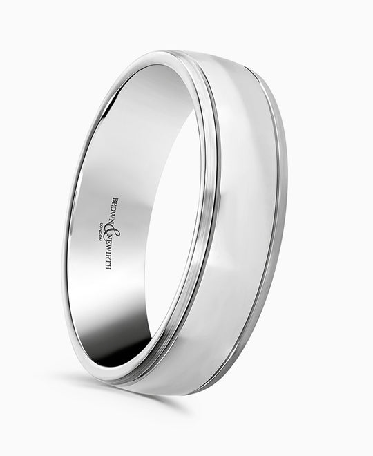 Solar Palladium Gents Wedding Ring