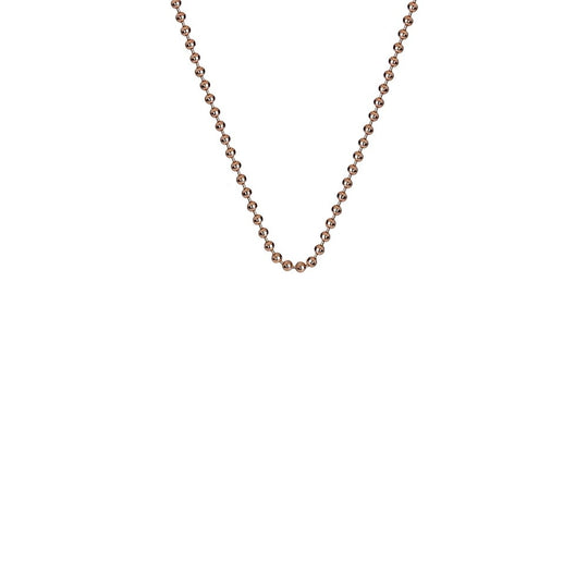 Anais Rose Gold Plated Silver Bead Chain Necklace 18" ~ CH007