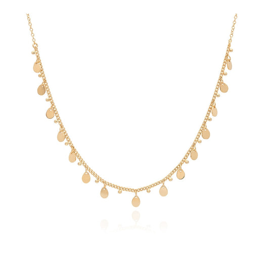 Charm Collar Necklace - Gold - 0121N-GLD