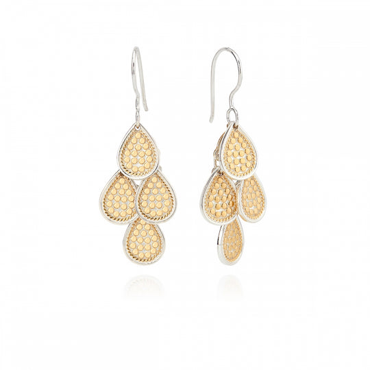 Classic Chandelier Earrings - Gold/Silver - 4297E-TWT