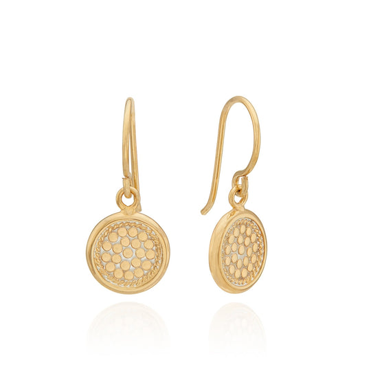 Classic Circle Drop Earrings - Gold - ER10361 GLD