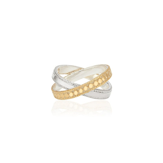 Classic Cross Ring, Size P 1/2 - Mixed Metal - RG10060-TWT-8