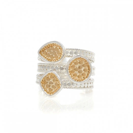 Classic Faux Stacking Ring - Gold/Silver - 4180R-TWT