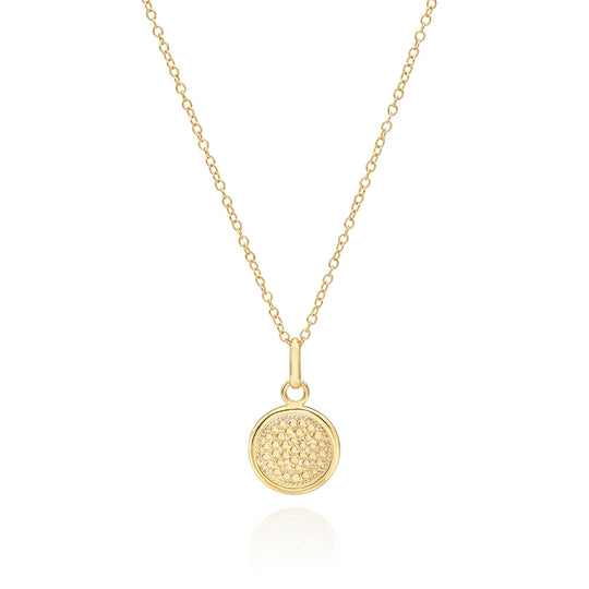 Classic Medium Circle Necklace - Gold - NK10350-GLD