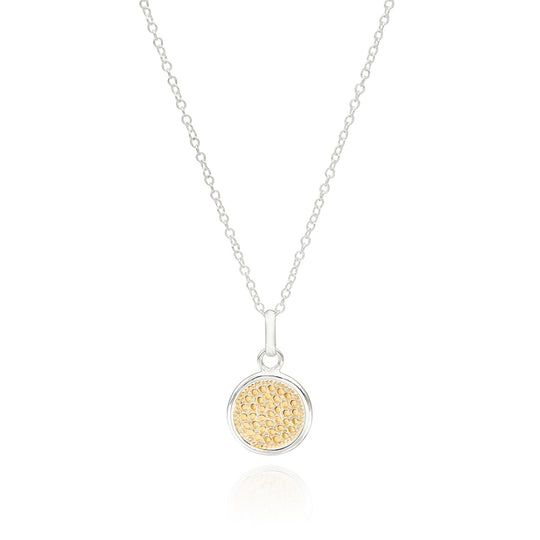Classic Medium Circle Necklace - Gold & Silver - NK10350 TWT