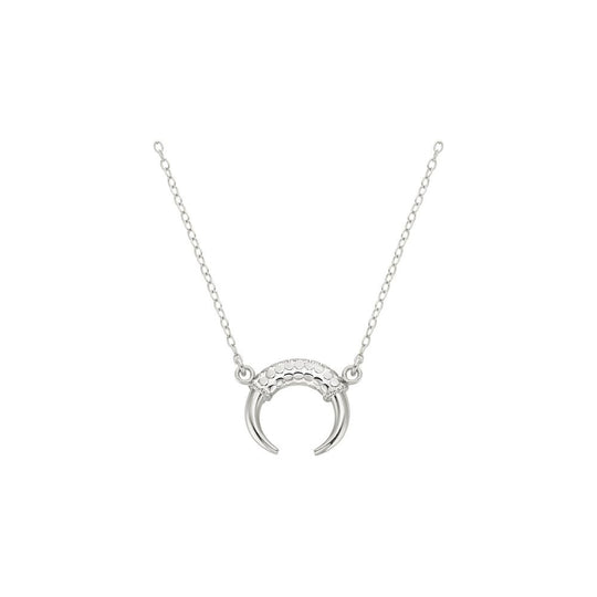 Horn Necklace - Silver - 1255NSLV