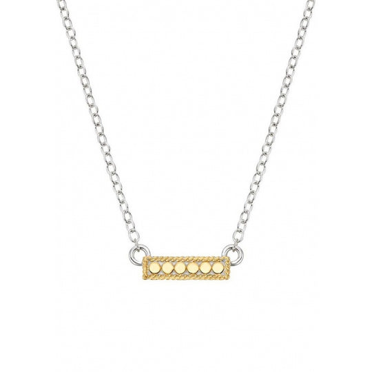 Mini Bar Reversible Necklace - Gold/Silver - 01491N-TWT