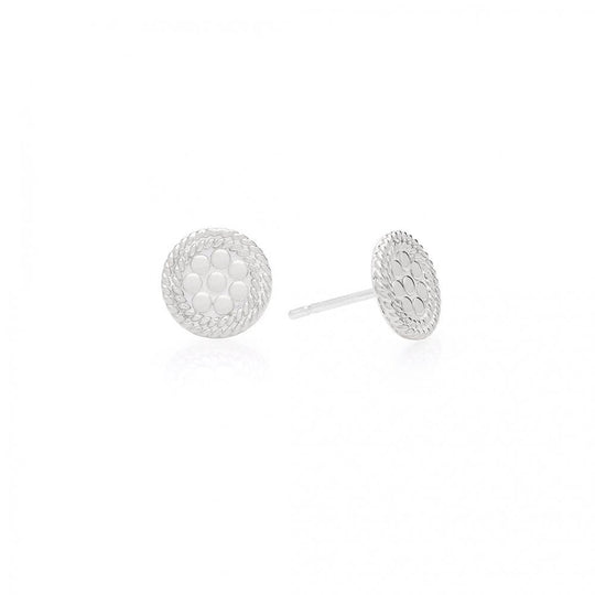 Mini Circle Earrings - Silver - 1371E (SLV)