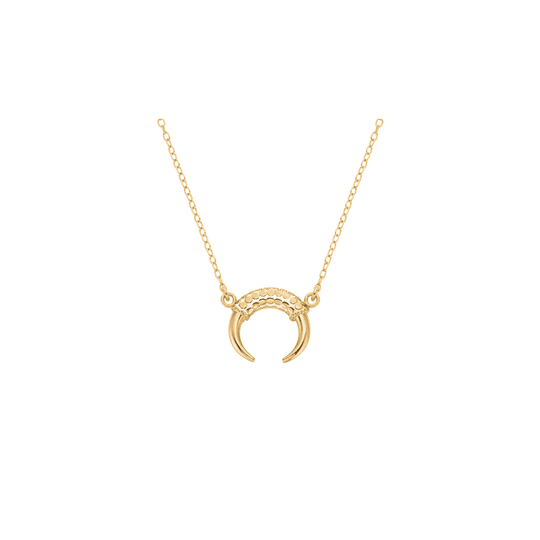 Mini Horn Necklace - Gold - 1255NGG