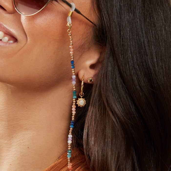 Moon & Sun Stud Earrings - Gold - GEST3301