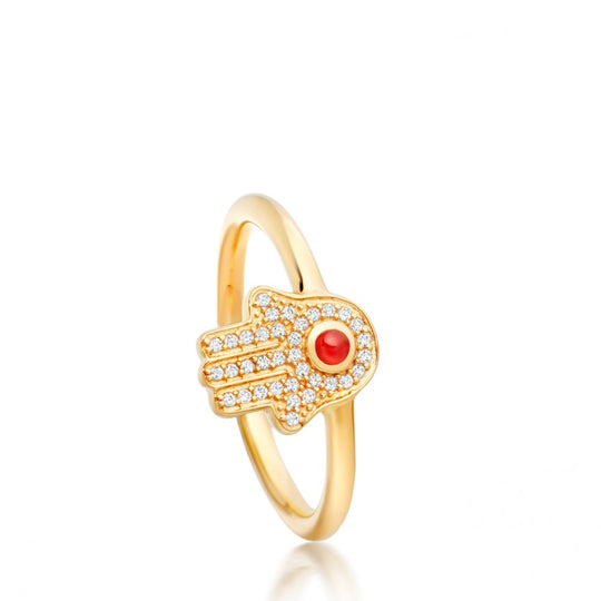 Hamsa Biography Ring, Size J - Gold - 38027YNOR50