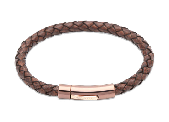 Leather Bracelet - Antique Dark Brown - 21cm - B321ADB/21CM