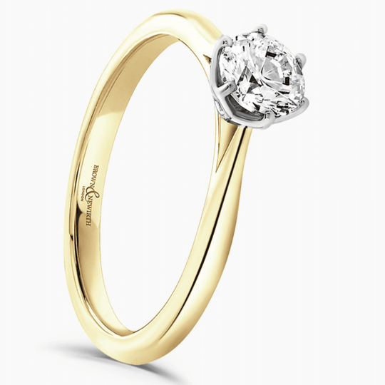 18ct Gold Round Brilliant Cut Diamond Ring - 0.51ct