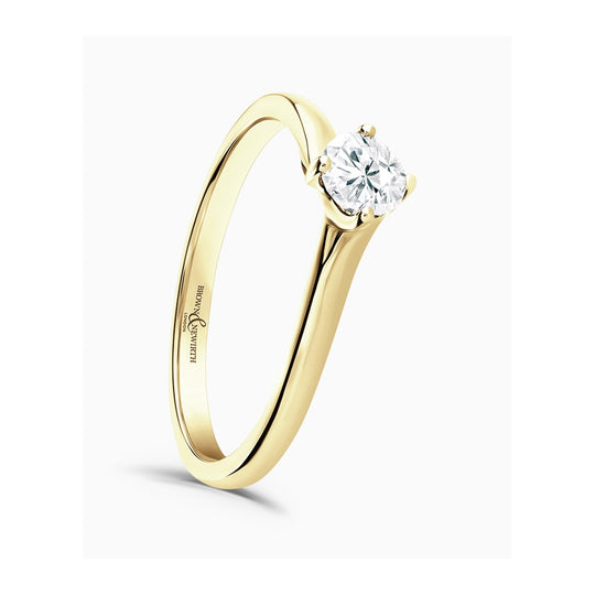 Evoke 18ct Yellow Gold Round Brilliant Cut Diamond Ring - 0.70ct