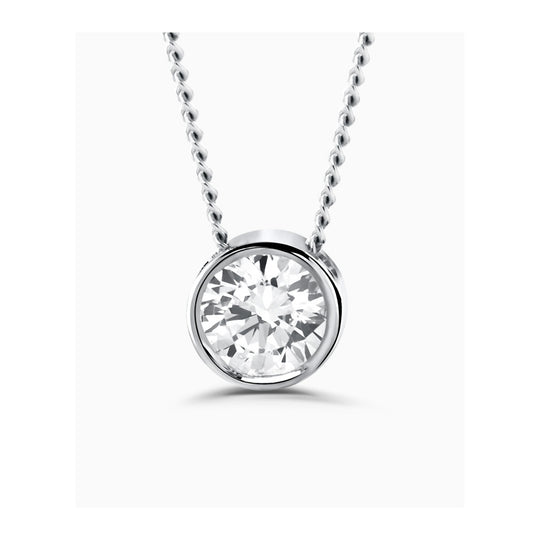 Brilliant Round Cut Diamond Pendant - 9ct White Gold - 0.25ct