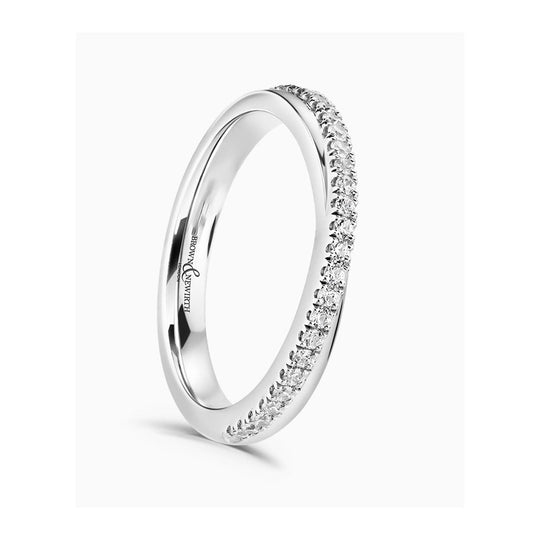 Elsa Diamond Crossover Half-Eternity Ring - 0.18ct