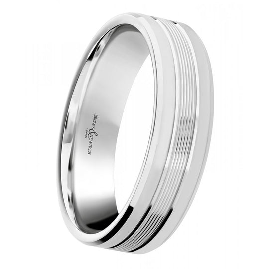 Orbit Palladium Patterned Wedding Ring