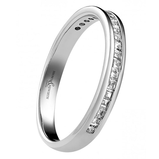 Devine Platinum Princess Diamond Half-Eternity Ring, 0.20ct