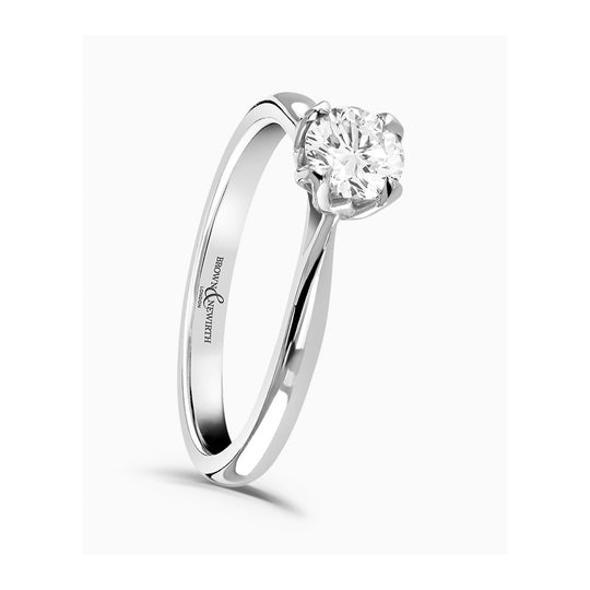 Dephne Platinum Round Brilliant Cut Solitaire Diamond Ring - 0.50ct
