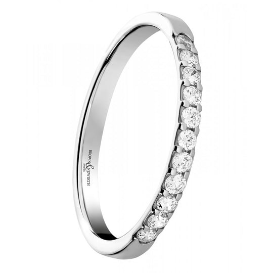 Platinum Round Diamond Half-Eternity Ring