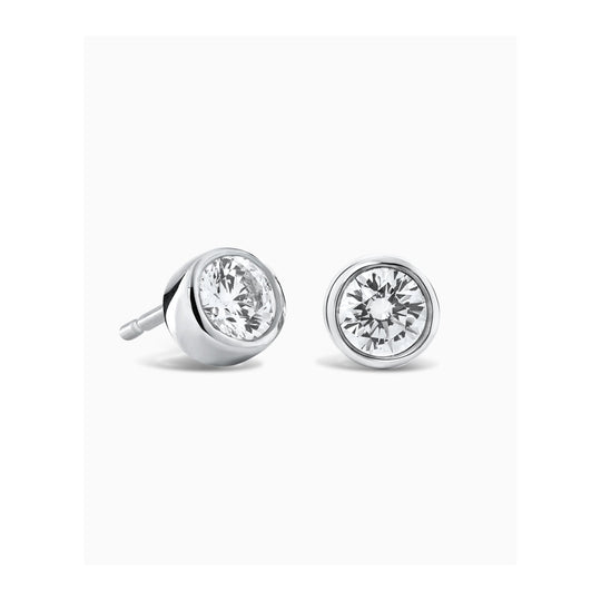 Round Brilliant Cut Diamond Studs - 9ct White Gold - 0.30ct