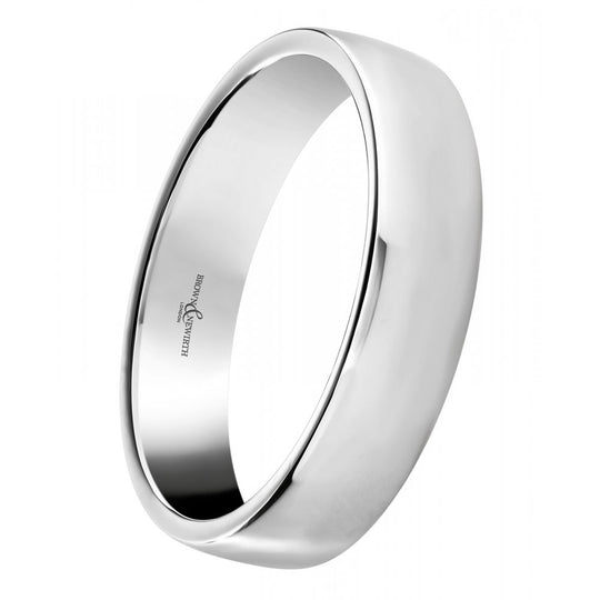 Infinity White Gold Plain Wedding Ring