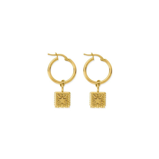 Celestial Wonderer Hoop Earrings - Gold - GEH3190